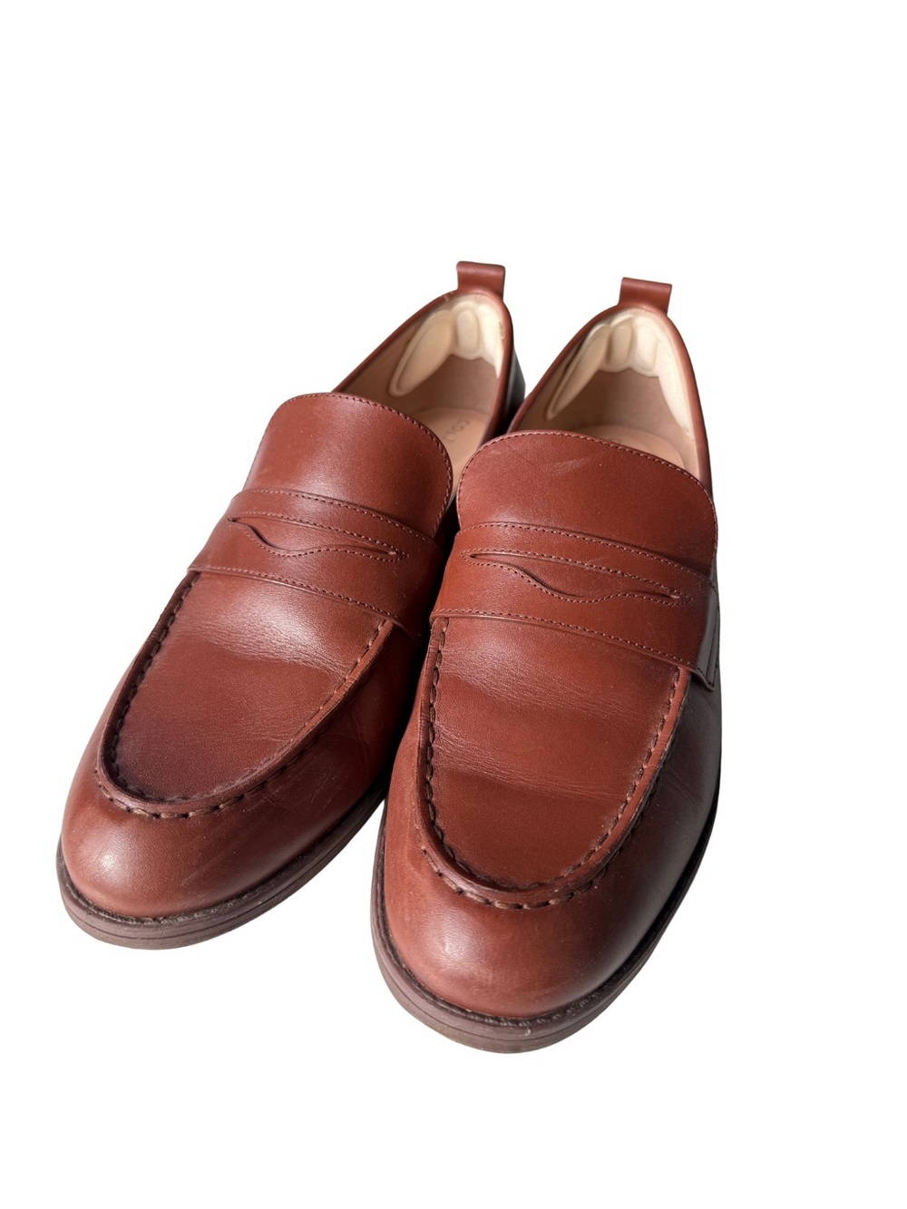 Cole Haan Women's Chestnut Leather Penny Loafers